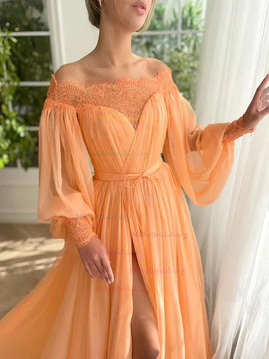 Size 28 28w top Orange Bridesmaid Homecoming One shoulder chiffon knee length dress