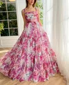 Ball Gown/Princess Cowl Neck Chiffon Floor-length Prom Dresses With Ruched #Milly020120099