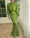 Trumpet/Mermaid High Neck Sequined Floor-length Prom Dresses #Milly020120125