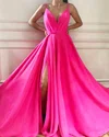 Ball Gown/Princess V-neck Organza Sweep Train Prom Dresses With Ruched #Milly020120165