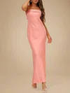 Cute Sheath/Column Satin Straight Cut Out Maxi Dress PT020118208