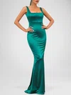 Trumpet/Mermaid Square Neckline Silk-like Satin Sweep Train Prom Dresses PT020118225