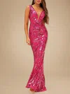 Sparkly Trumpet/Mermaid Sequin V-neck Formal Dresses PT020118769