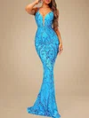 Sparkly Trumpet/Mermaid Sequin V-neck Formal Dresses PT020118817