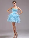 Ball Gown Sweetheart Organza Short/Mini Beading Prom Dresses #02051672