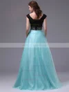 Discount Multi Colours Satin Tulle Beading Square Neckline Prom Dress #02111318