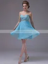 Blue Unique Short/Mini Chiffon Beading Sweetheart Prom Dress #02042248