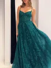 Ball Gown/Princess V-neck Lace Floor-length Prom Dresses With Beading #Milly020121161