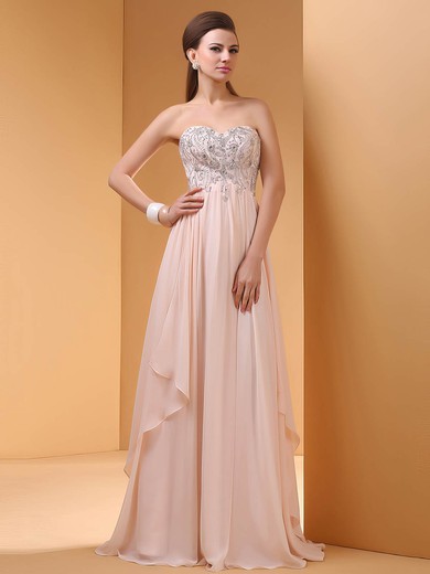 Sweetheart Empire Chiffon Sequins with Pearl Detailing Affordable Prom Dresses #02060459