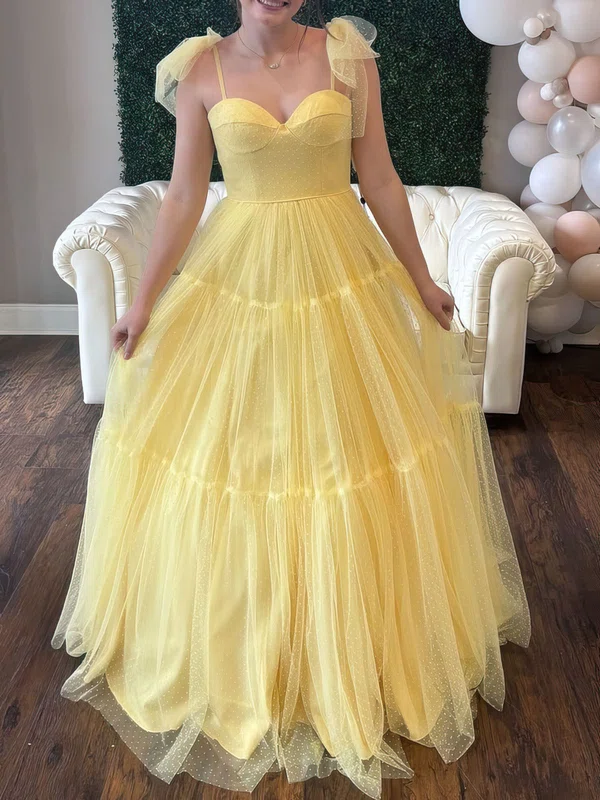 Ball Gown/Princess Sweetheart Tulle Sweep Train Prom Dresses #Milly020121379