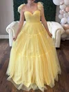 Ball Gown/Princess Sweetheart Tulle Sweep Train Prom Dresses #Milly020121379