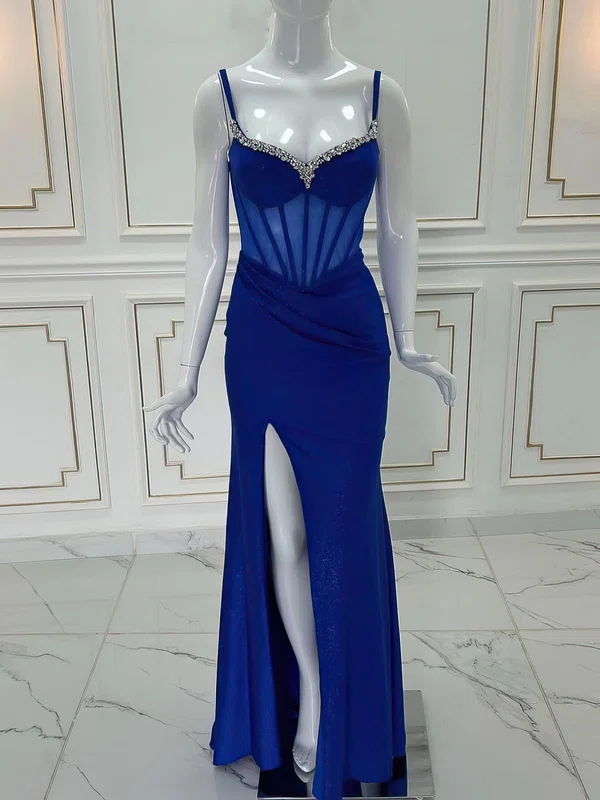 Mermaid V-neck Glitter Corset Prom Dresses With Beading #Milly020121444