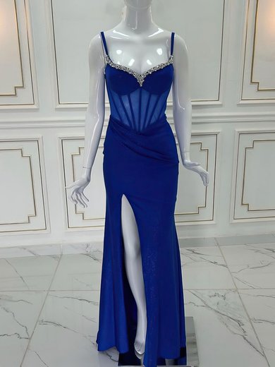 Mermaid V-neck Glitter Corset Prom Dresses With Beading #Milly020121444