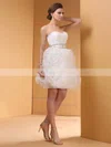 Ivory Short/Mini Organza Beading Sweetheart Fashion Homecoming Dresses #02051688