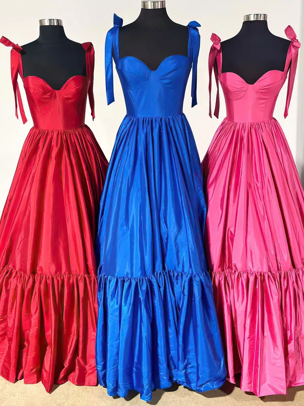Ball Gown/Princess Sweetheart Taffeta Floor-length Prom Dresses With Bow #Milly020121683