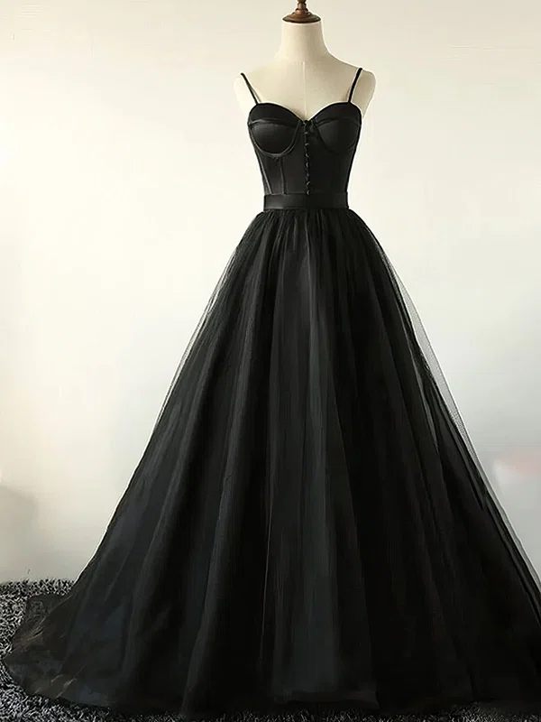 Ball Gown Sweetheart Organza Sweep Train Prom Dresses With Buttons #Milly020121903