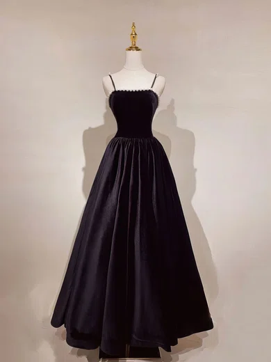 Ball Gown Square Neck Floor-length Velvet Prom Dresses #Milly020121925
