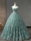 Ball Gown/Princess Sweetheart Tulle Floor-length Prom Dresses With Bow #Milly020121954