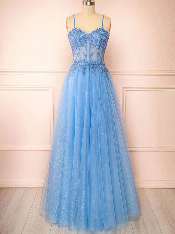 Ball Gown Sweetheart Tulle Corset Prom Dresses With Appliques #Milly020121990