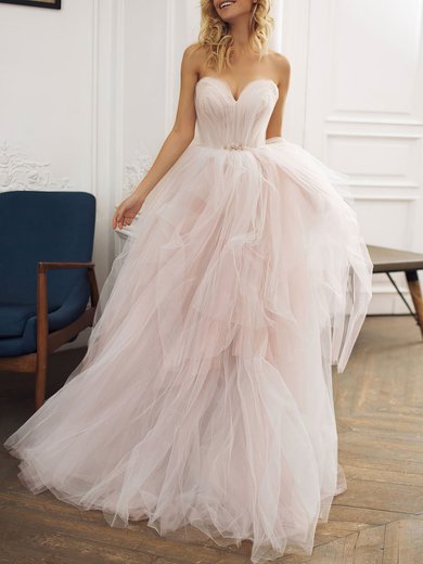 Ball Gown/Princess Sweetheart Tulle Court Train Wedding Dress #Milly00026873