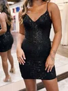 Corset Black Bodycon Glitter Lace Homecoming Dresses #Milly02051922