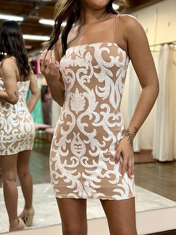 Straight Glitter Lace Bodycon Homecoming Dresses #Milly02051972