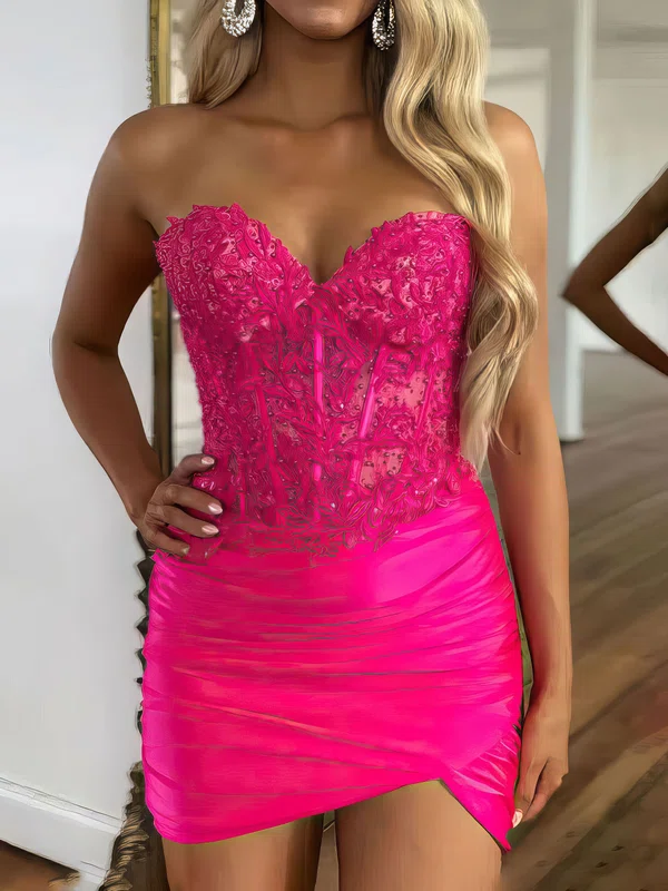 Tight Sweetheart Corset Homecoming Dresses With Appliques #Milly02052049