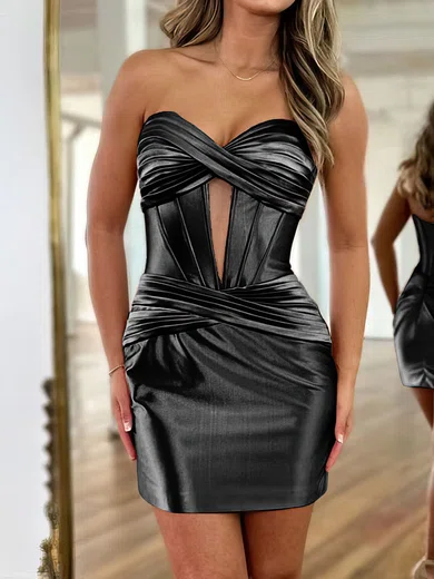 Cut-Out Sweetheart Satin Bodycon Homecoming Dresses #Milly02052069