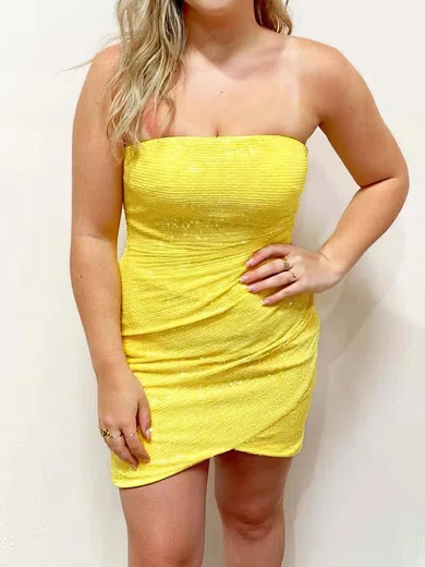 Straight Sequin Bodycon Homecoming Dresses with Ruched #Milly02052079