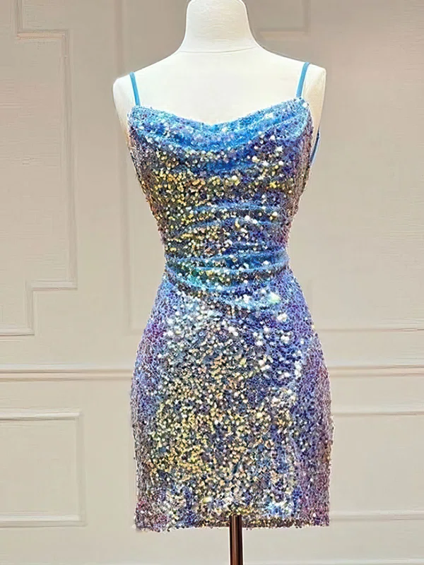 Sparkly Bodycon Sequin Lace-Up Homecoming Dresses #Milly02052082