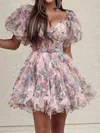 Corset Skater Tulle Ruffle Homecoming Dresses #Milly02052106