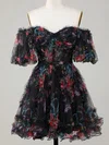 Off-The-Shoulder Tulle Skater Homecoming Dresses #Milly02052108