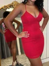 Glitter Red Bodycon Beaded Homecoming Dresses #Milly02052173