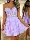 Corset Skater Chiffon Sweetheart Tiered Homecoming Dresses #Milly02052126