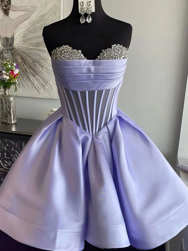 Corset Skater Satin Beaded Homecoming Dresses #Milly02052128