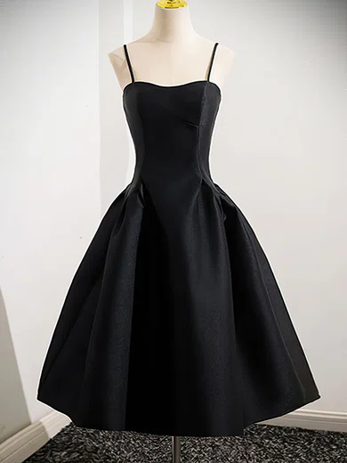Sweetheart Satin Tea-length A-line Homecoming Dresses #Milly02052419