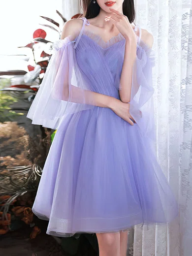 Sweetheart Tulle Knee-length A-line Homecoming Dresses With Ruched #Milly02052427