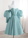 Off-The-Shoulder Satin A-line Homecoming Dresses With Bow #Milly02052433