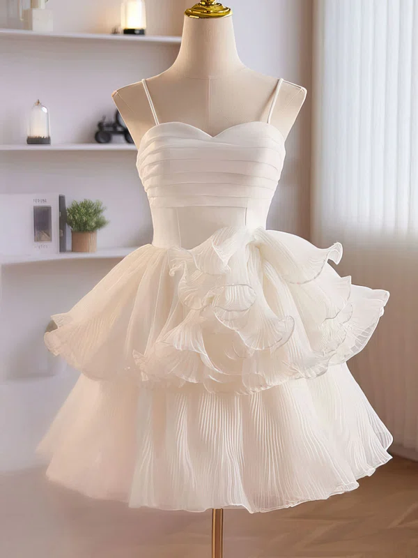 Sweetheart Organza Skater Homecoming Dresses With Pleats #Milly02052440