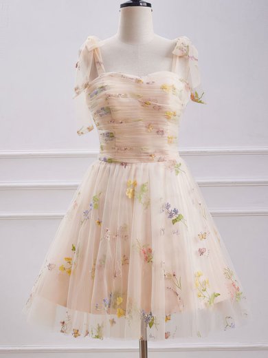 Cute Pearl Pink Skater Tulle Sweetheart Homecoming Dresses #Milly02052443