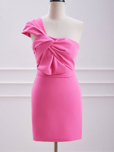 Unique Fuchsia Bodycon One-Shoulder Homecoming Dresses #Milly02052445