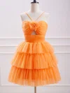 Unique Orange Skater Tulle Tiered Cut Out Homecoming Dresses #Milly02052451