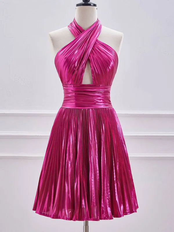 Sparkly Skater Metallic Pleated Cut Out Homecoming Dresses #Milly02052466