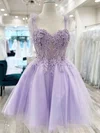 Corset Lilac Skater Tulle Sweetheart Homecoming Dresses #Milly02052506