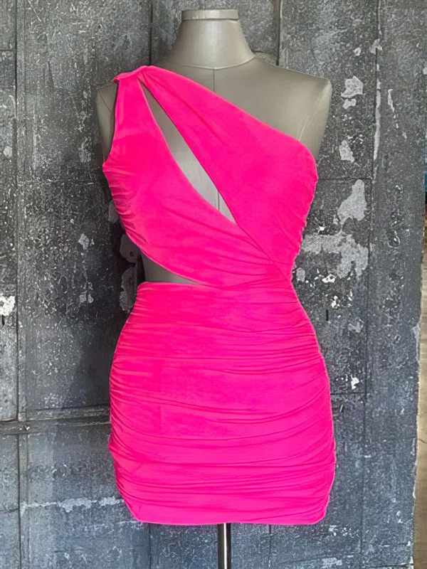 Cut Out One-Shoulder Bodycon Homecoming Dresses #Milly02052529