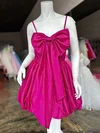 Cute Fuchsia Skater Satin Bow Homecoming Dresses #Milly02052531