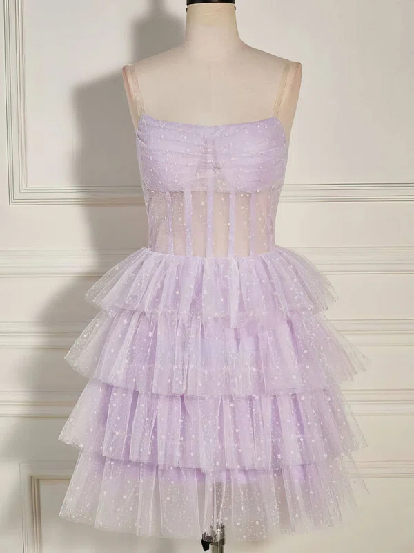 Straight Glitter Tulle Tiered Skater Homecoming Dresses #Milly02052600