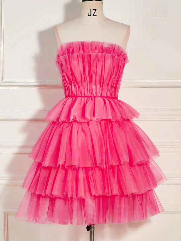 Straight Tulle Tiered Skater Homecoming Dresses #Milly02052604