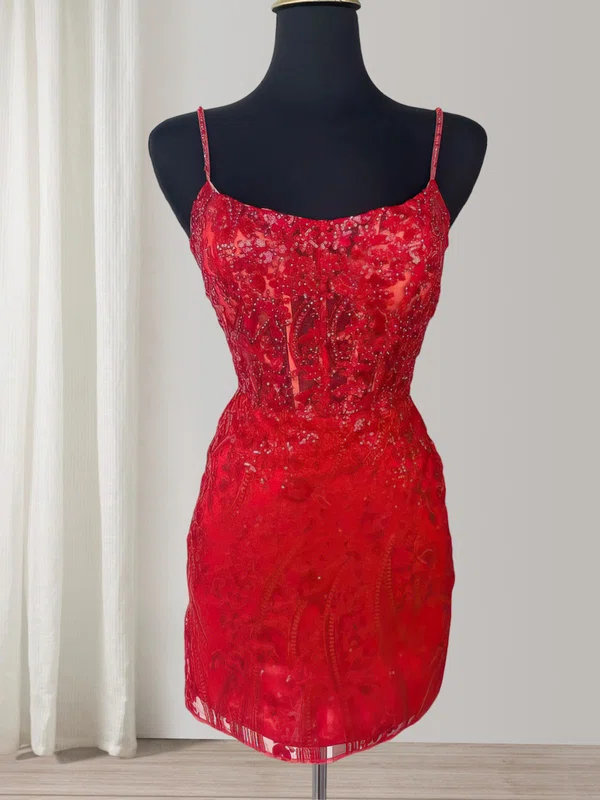 Square Neck Glitter Lace Bodycon Homecoming Dresses With Appliques Lace #Milly02052635