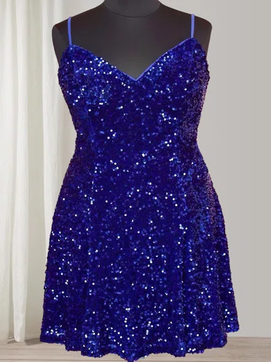 Sparkly Skater Lace-Up Sequin Dress PT02052655